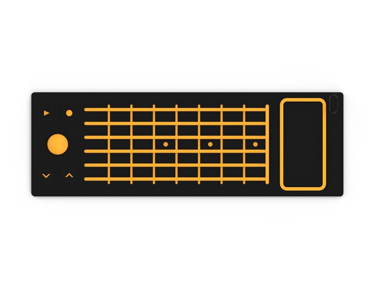 Joué Music Instruments Pad Guitare Fire Edition Jaune