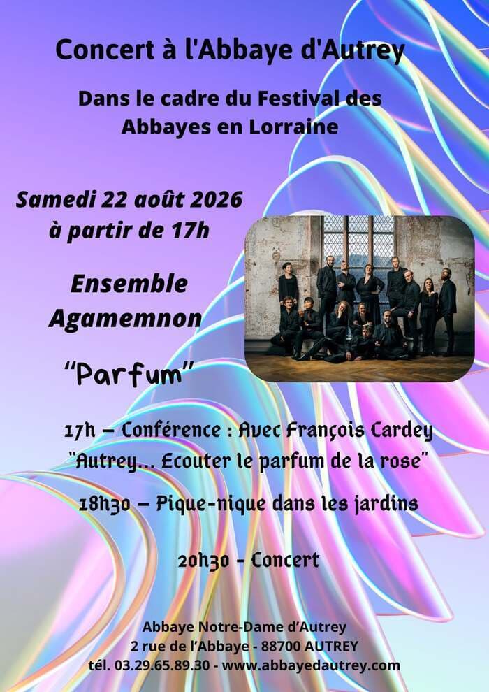Affiche, Concert à l'Abbaye d'Autrey