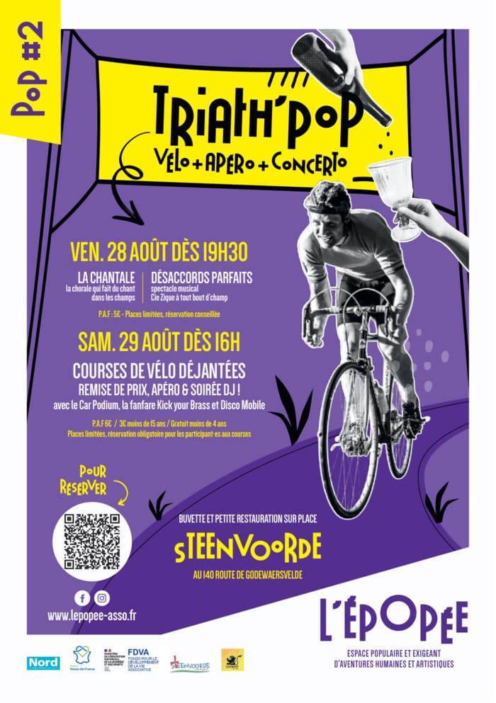 Affiche, Triath' POP : Vélo + Apéro + Concerto