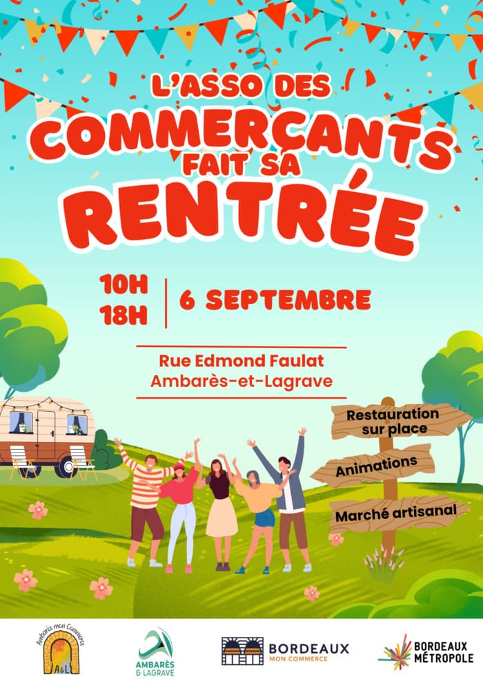 Affiche, L'asso des commerçants fait sa rentrée