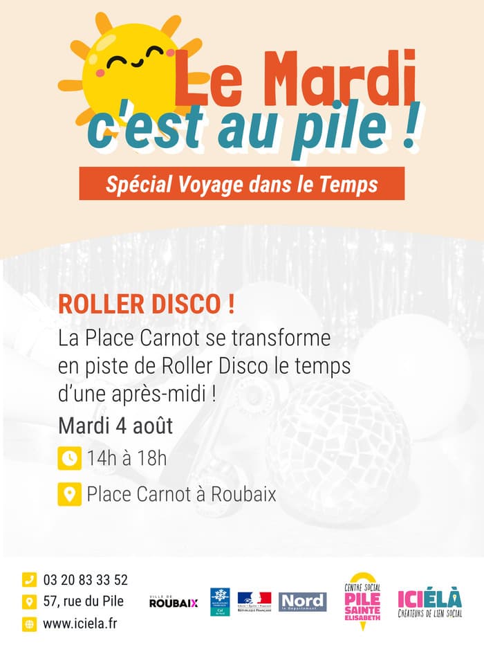 Affiche, Roller Disco - Le Mardi C'est au Pile !
