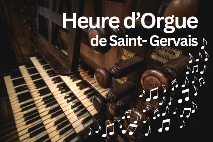 Affiche, L'Heure d'Orgue de Saint-Gervais