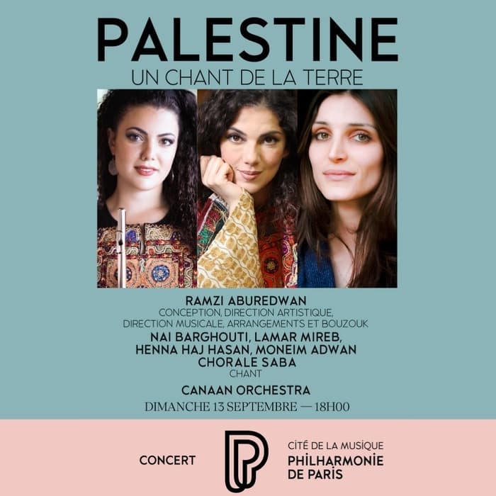Affiche, Concert : "PALESTINE, UN CHANT DE LA TERRE"