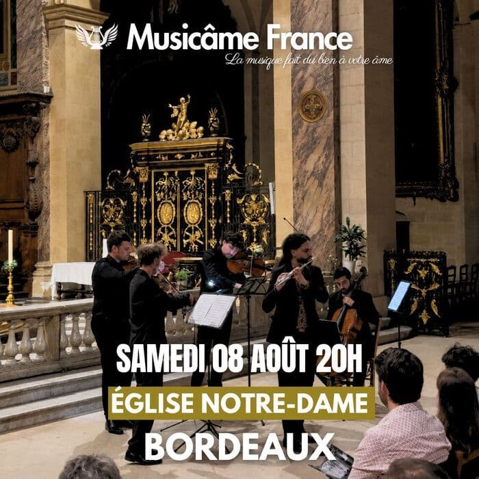 Affiche, Concert à Bordeaux: Ravel, Debussy, Kreisler, Cantemir, Mozart, Bach, Piazzolla, Vivaldi