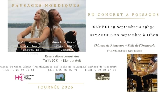 Affiche, Concert à l'Orangerie du Château de Riaucourt à Poissons