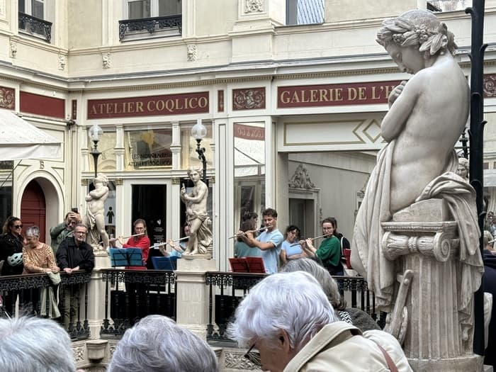 Affiche, Concert de flûtes traversière au passage Pommeraye !