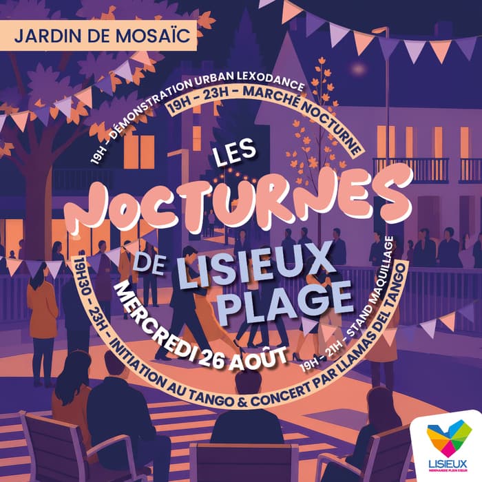 Affiche, Nocturne de Lisieux plage - soirée Tango