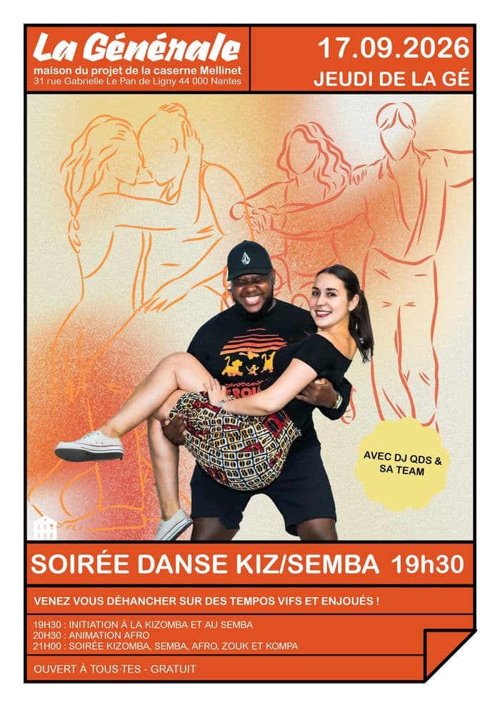 Affiche, Soirée danse kizomba/semba