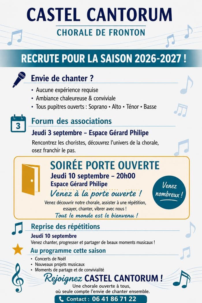 Affiche, Chorale Castel Cantorum