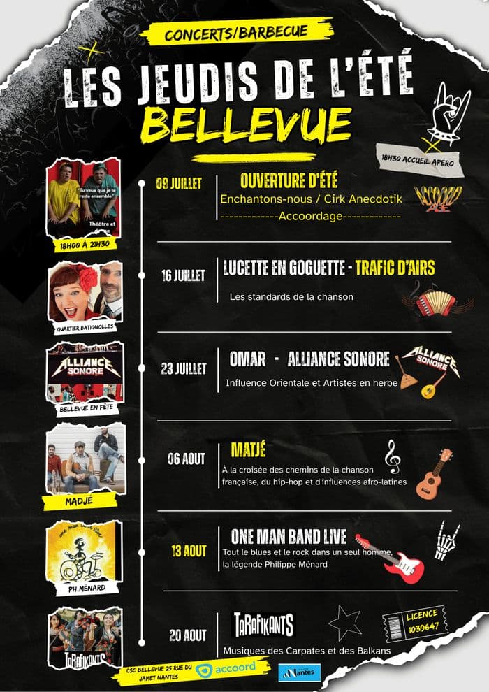 Affiche, Les jeudis de l'été à Bellevue