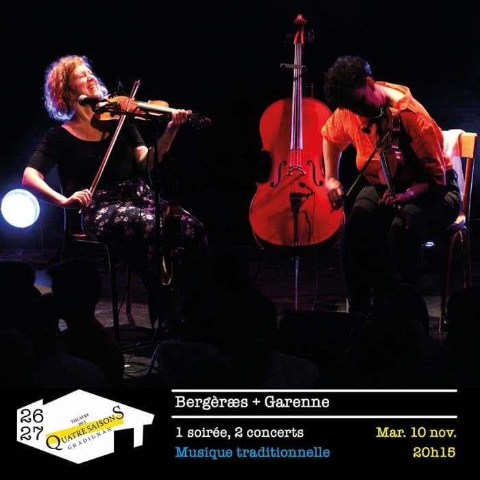 Affiche, Concert musique trad : Bergèræs + Garenne