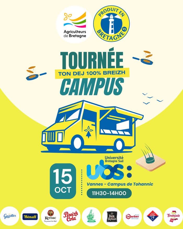 Affiche, Tournée des campus 2026 : à la rencontre des étudiants bretons !