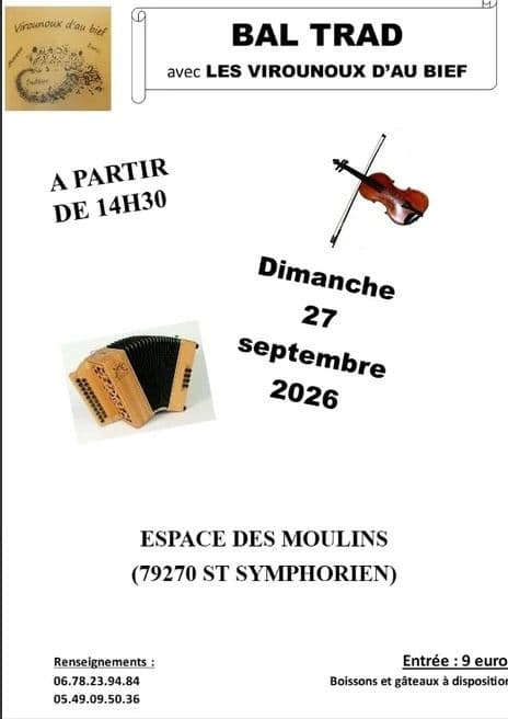 Affiche, Bal trad St Symphorien