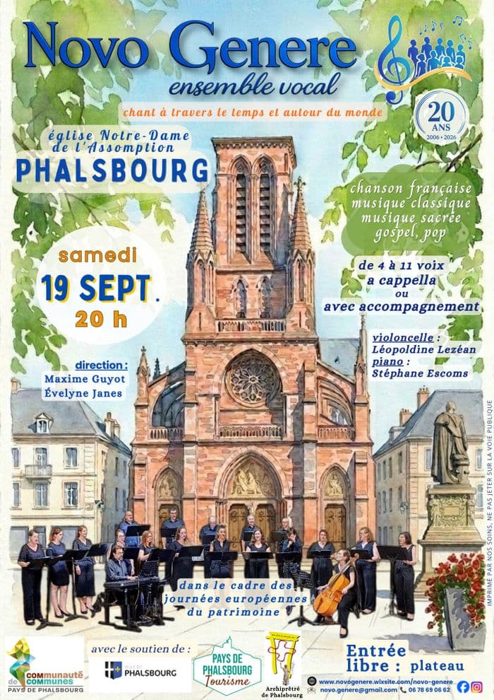 Affiche, Concert de l'ensemble vocal Novo Genere