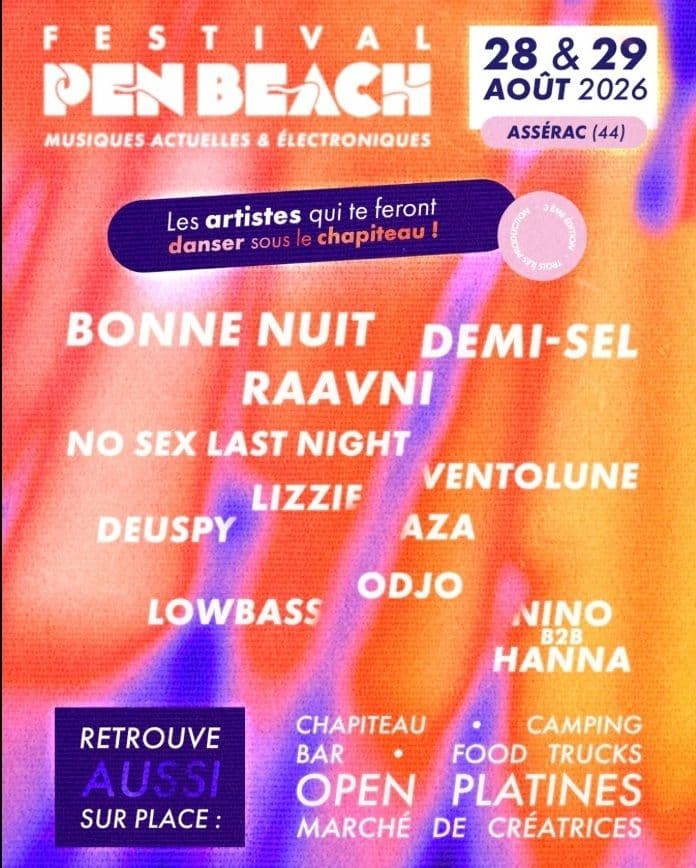 Affiche, Festival de Musique - Pen Beach Club