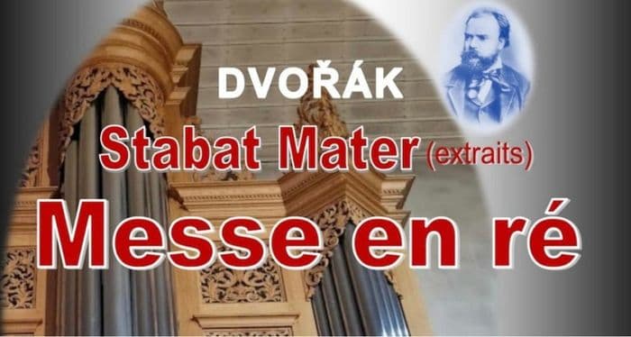 Affiche, Concert Messe en ré et Stabat Mater de Dvorak