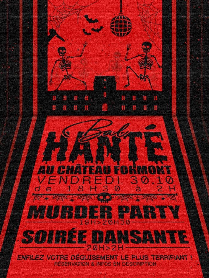 Affiche, Bal Hanté au château Formont