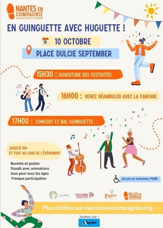 Affiche, En guinguette avec Huguette !