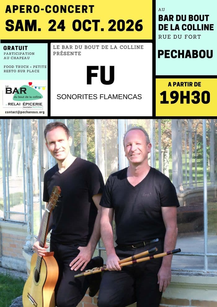 Affiche, Apéro-concert FU au bar du Bout de la colline