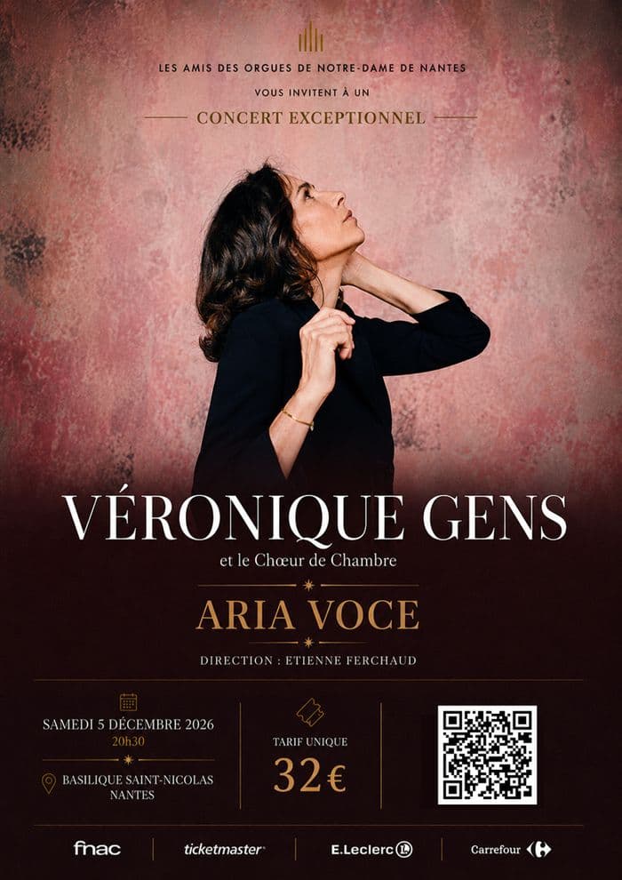 Affiche, Concert : Véronique Gens et le chœur de chambre Aria Voce