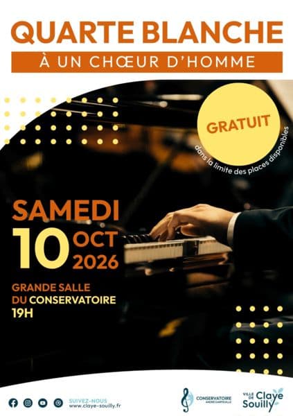Affiche, Quarte Blanche A Un Chœur D'Homme