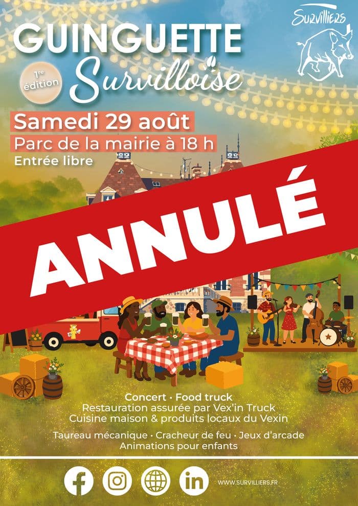 Affiche, Annulation de la Guinguette Survilloise