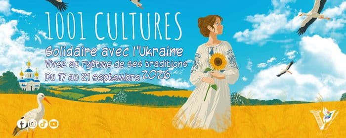 Affiche, 1001 cultures, solidaire avec l'Ukraine đșđŠ