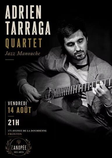 Affiche, 🎸🎻 ADRIEN TARRAGA QUARTET – JAZZ MANOUCHE**