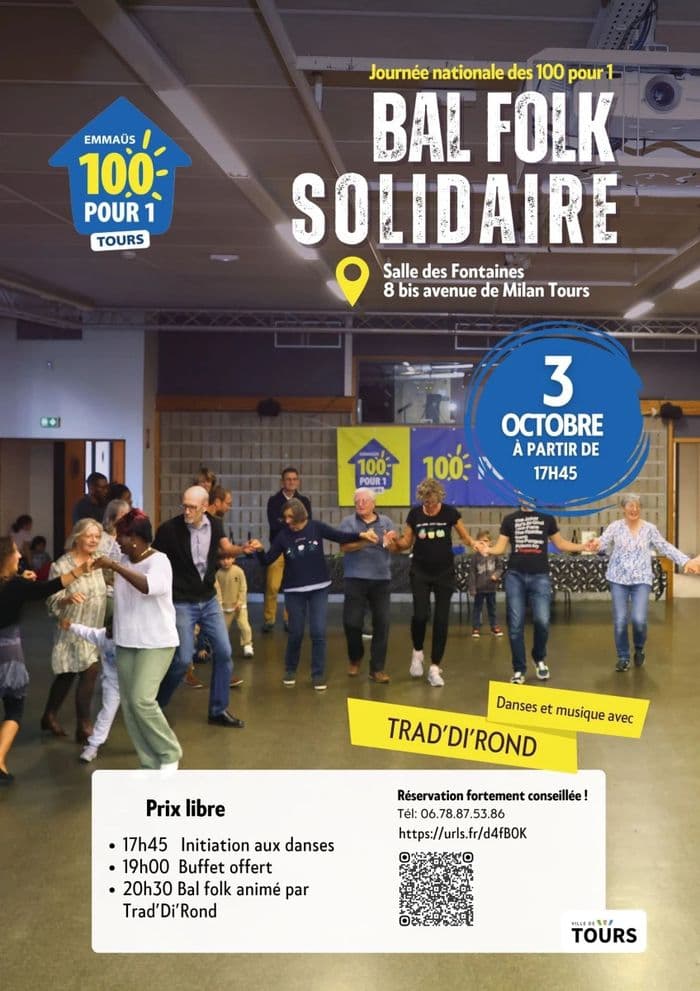 Affiche, Bal folk et repas partagé