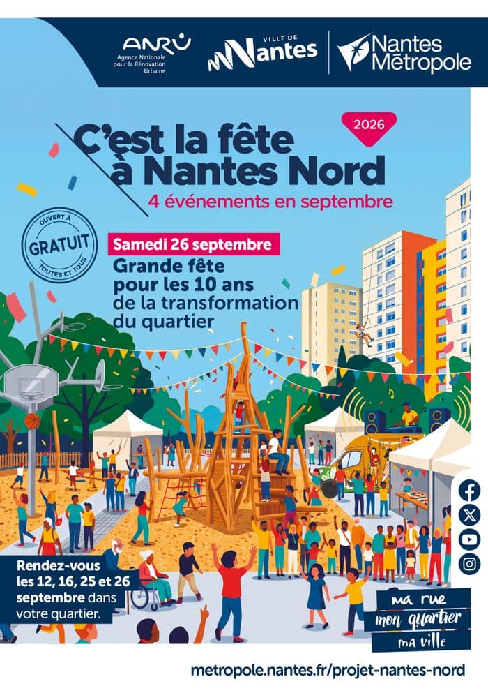 Affiche, Une grande fête pour les 10 ans de Nantes Nord