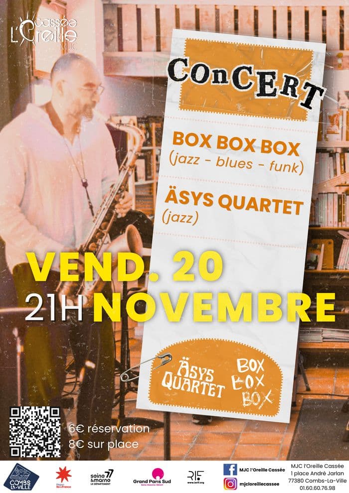 Affiche, Concert BoxBoxBox + Äsys Quartet