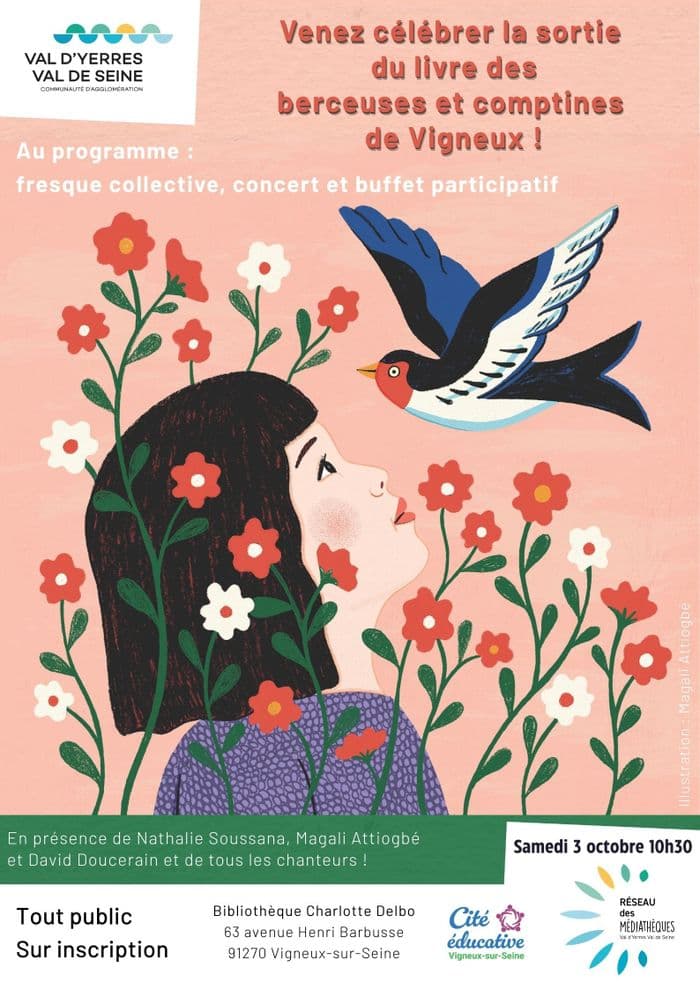 Affiche, Sortie du livre-Cd « Berceuses et comptines de Vigneux-sur-Seine »