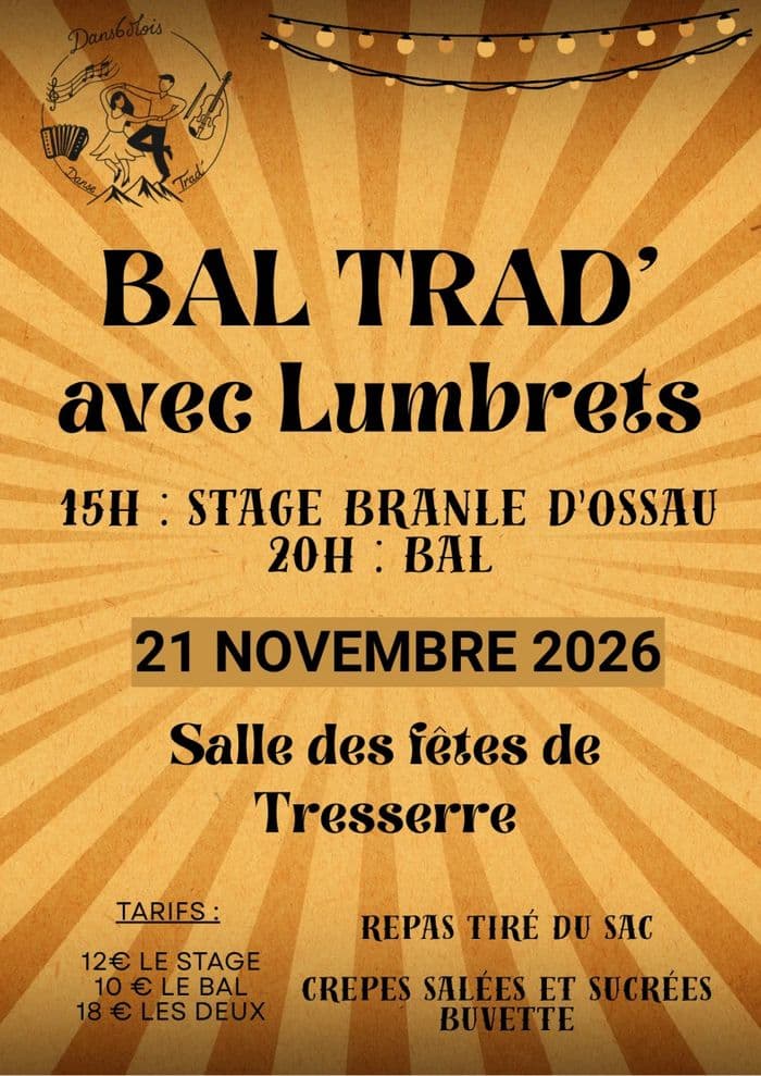 Affiche, Bal trad et stage