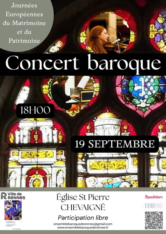 Affiche, Concert de Musique Baroque à l'église Saint Pierre