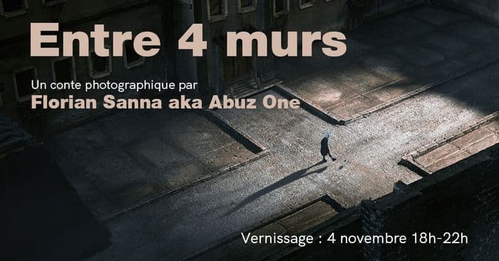 Affiche, Vernissage expo Entre 4 murs + concert Bonne Aventure