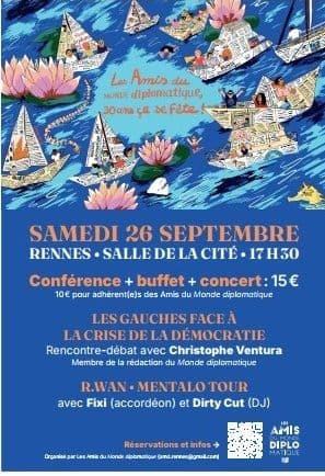 Affiche, Les Amis du Monde Diplomatique 30 ANS CA SE Fete