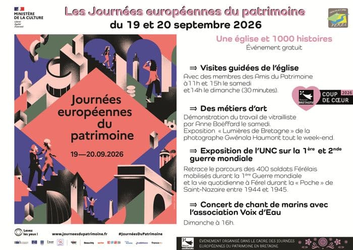 Affiche, Les journées européennes du patrimoine à Férel