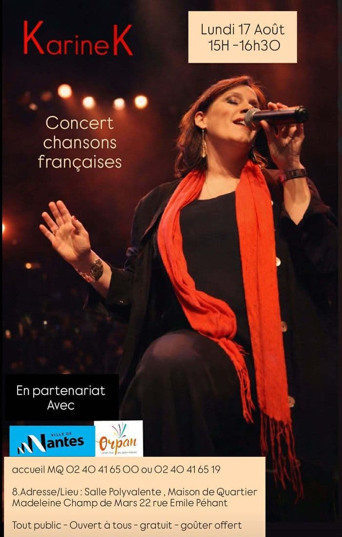 Affiche, Concert KarineK - La chanson française reprise avec classe