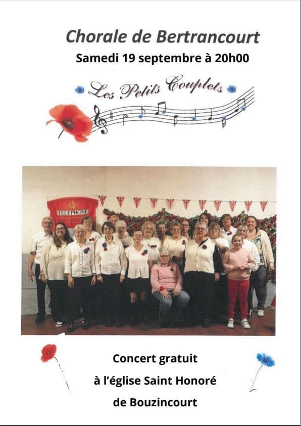 Affiche, Concert gratuit avec la chorale de Bertrancourt