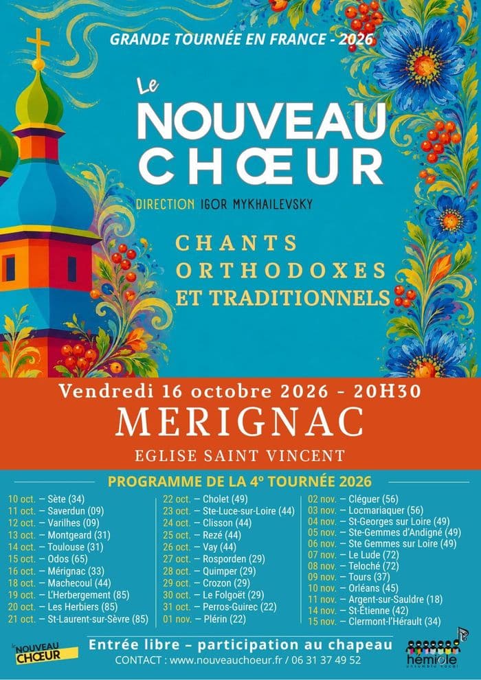 Affiche, Concert du Nouveau Chœur à Mérignac