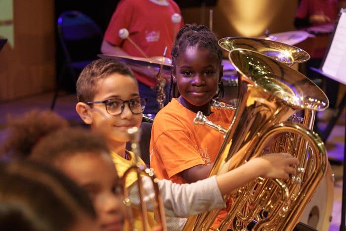 Affiche, Concert d'hiver avec l'Orchestre à l'École et les classes de cuivres