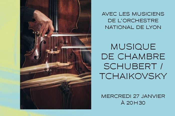 Affiche, Schubert / Tchaïkovski
Avec les musiciens de l’Orchestre national de Lyon