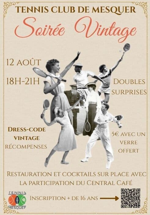Affiche, Soirée Vintage