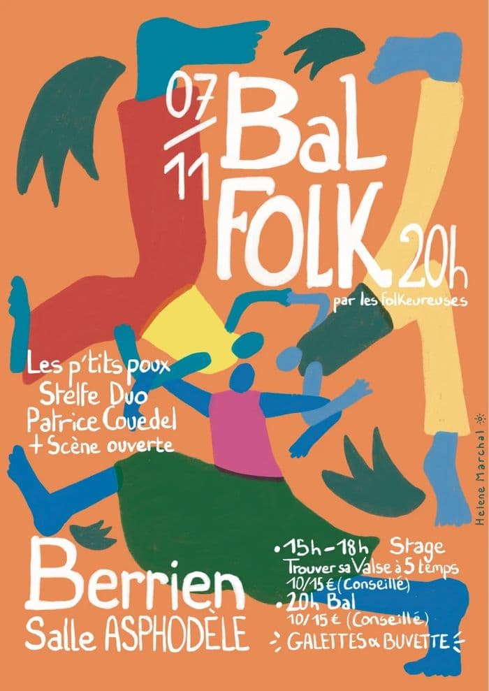 Affiche, stage et bal folk