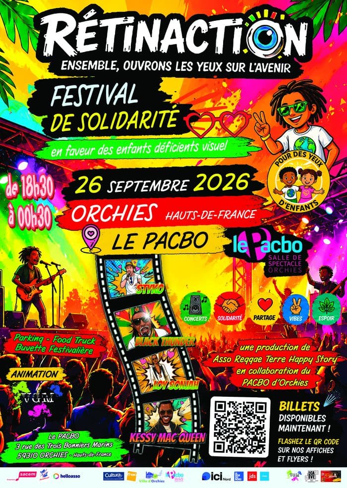 Affiche, Le Festival de Solidarité RETINACTION 2026
