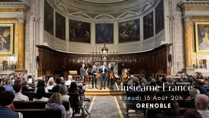 Affiche, Concert à Grenoble : Ravel, Debussy, Vivaldi, Cantemir, Mozart, Bach, Doppler, Piazzolla, Waxman