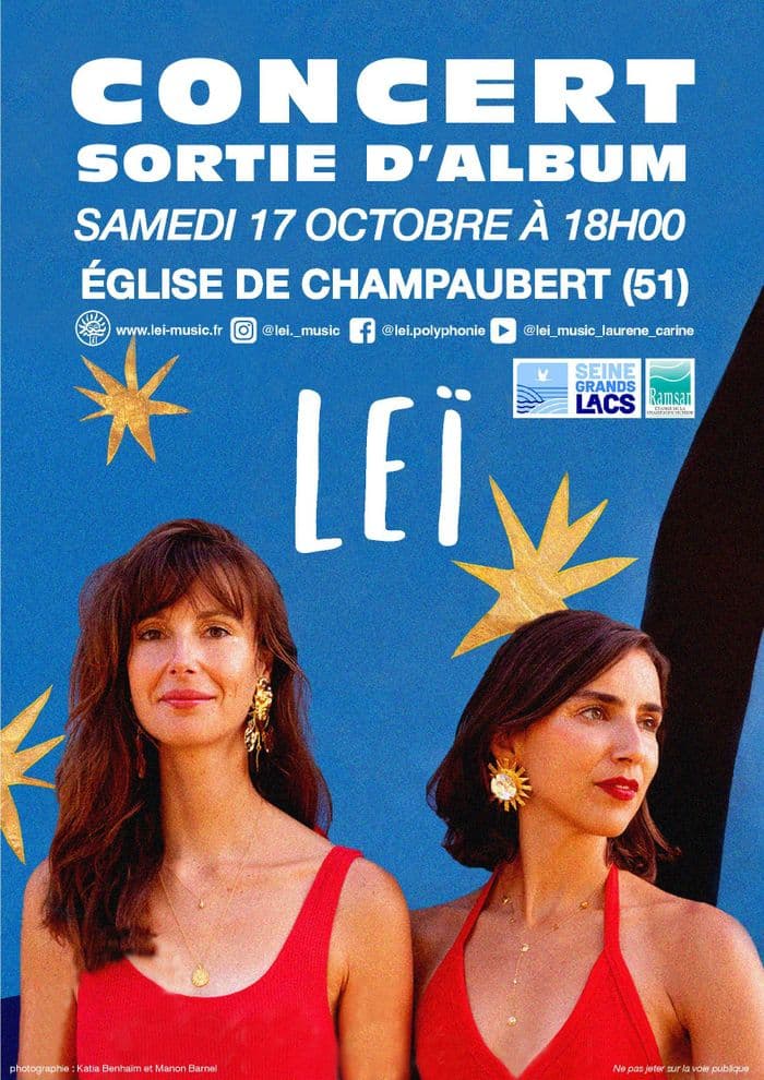 Affiche, Spectacle chants polyphonique "Amarre" du duo LEÏ