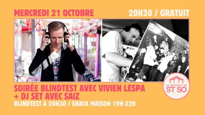 Affiche, Soirée Blindtest + DJ Set