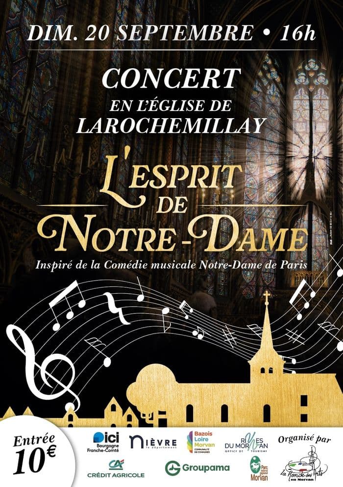 Affiche, Concert Notre Dame de Paris  l'église Saint-Pierre