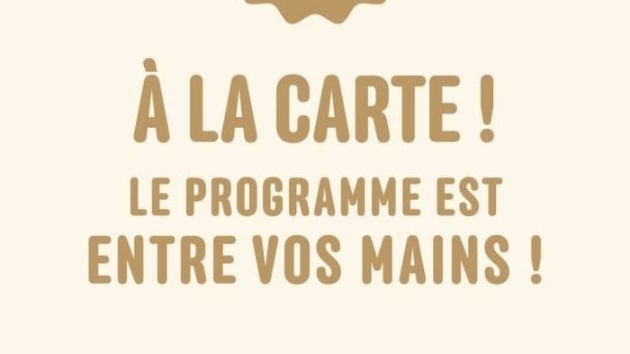 Affiche, À la carte !